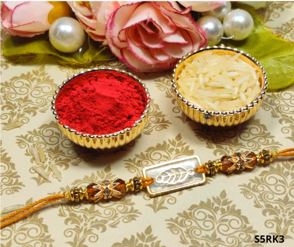 Resin Leaf Shaped Rakhi