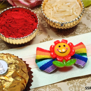 Cute Rainbow flower Rakhi for Kids online