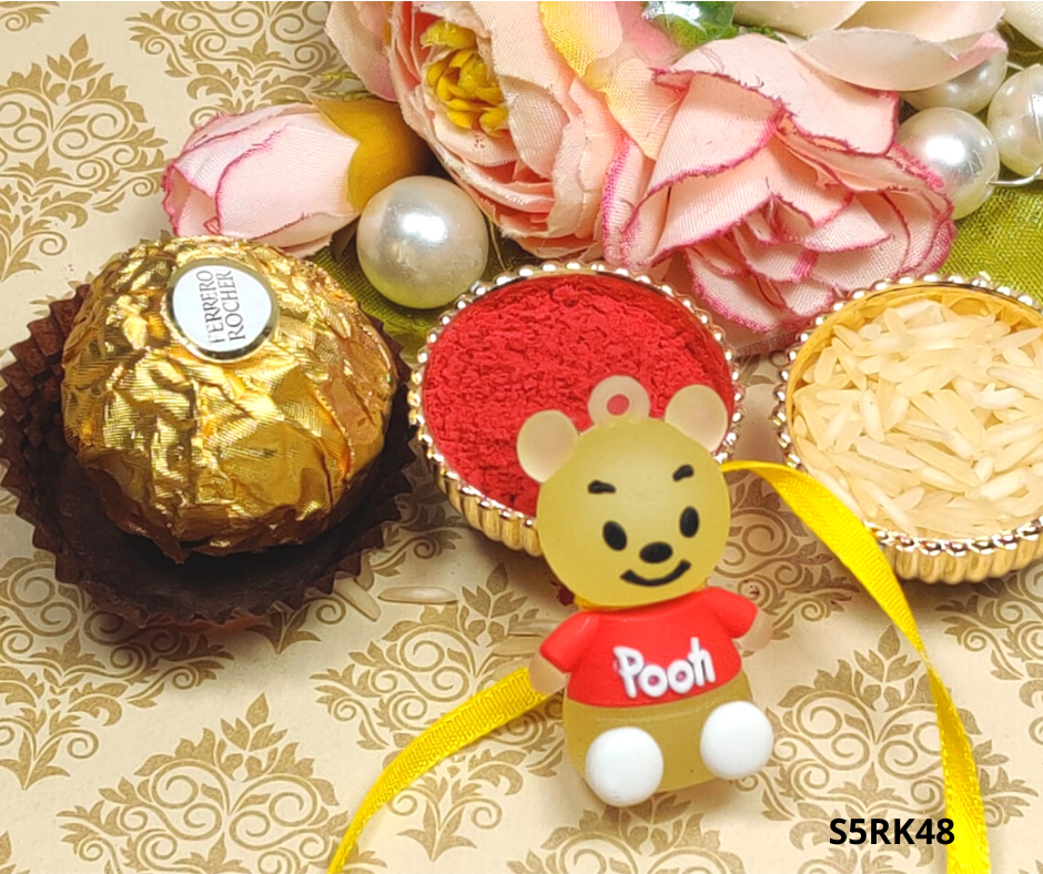 Cute Pooh Rakhi for Kids online