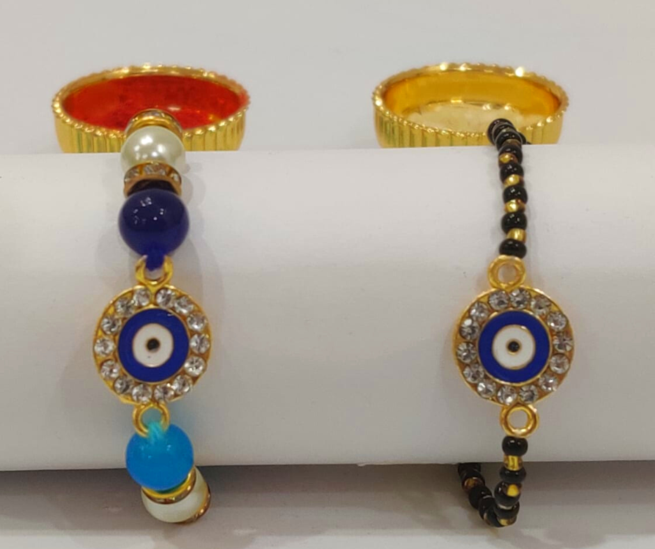 Evil eye bracelet rakhi for sale