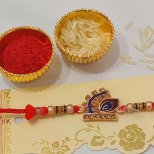 Multicolored Kanhaji Mor Pankh Rakhi